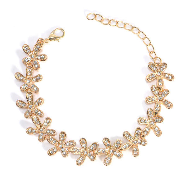 Wholesale Full Diamond Snow Alloy Bracelet